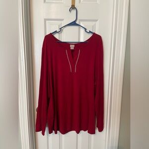 Elegant Red Women's Top Chico’s Red Blouse Top